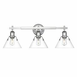 Best reviews of ❤️ Golden Lighting Orwell 3 Light Bath Vanity - Chrome 🔔