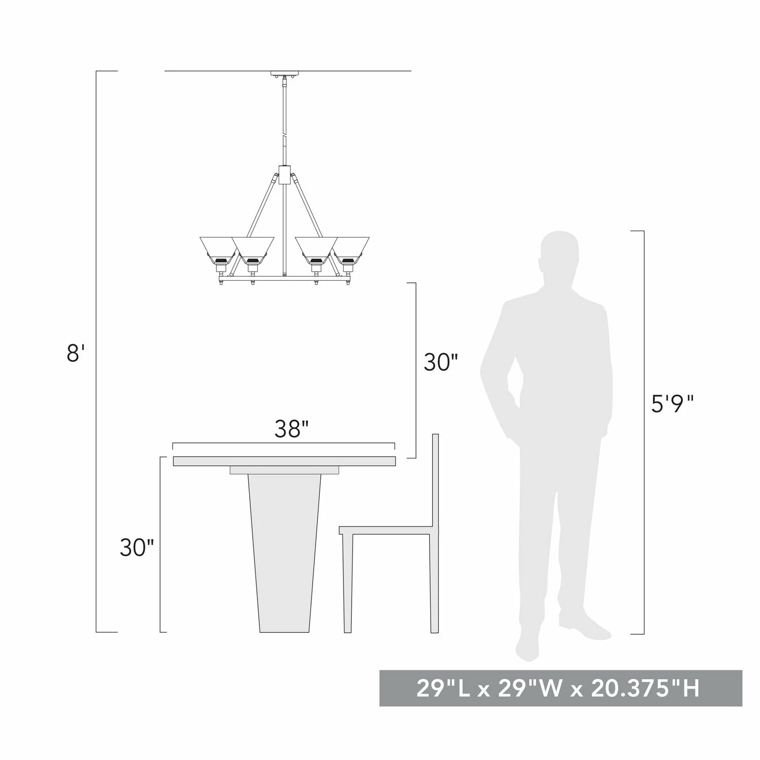 Outlet β Golden Lighting Orwell 6 Light Chandelier 𧨠7 Outlet β Golden Lighting Orwell 6 Light Chandelier 𧨠- Image 5