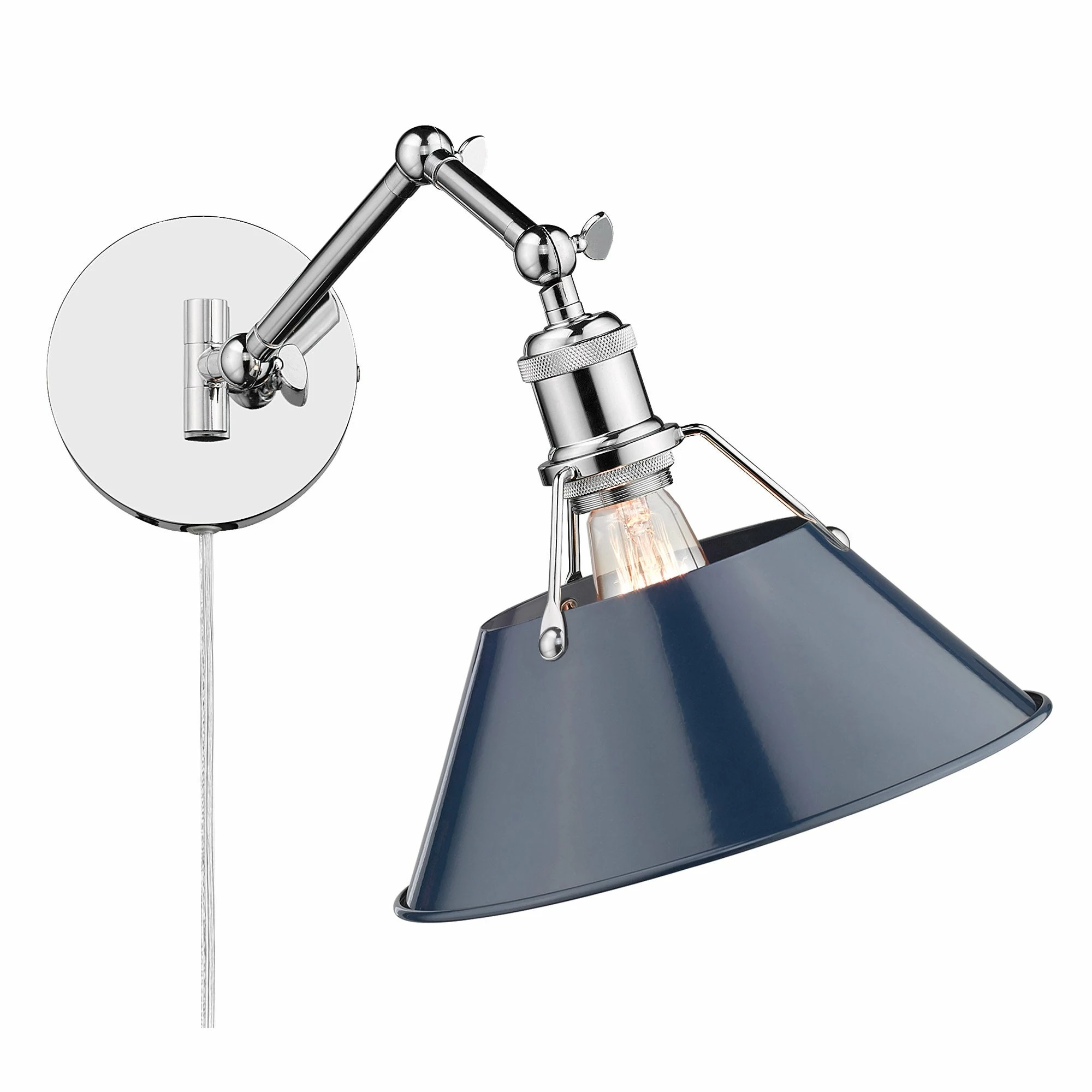 Brand new π₯ Golden Lighting Orwell AB 1 Light Articulating Wall Sconce Matte Black & Chrome π 10 Brand new π₯ Golden Lighting Orwell AB 1 Light Articulating Wall Sconce Matte Black & Chrome π - Image 8