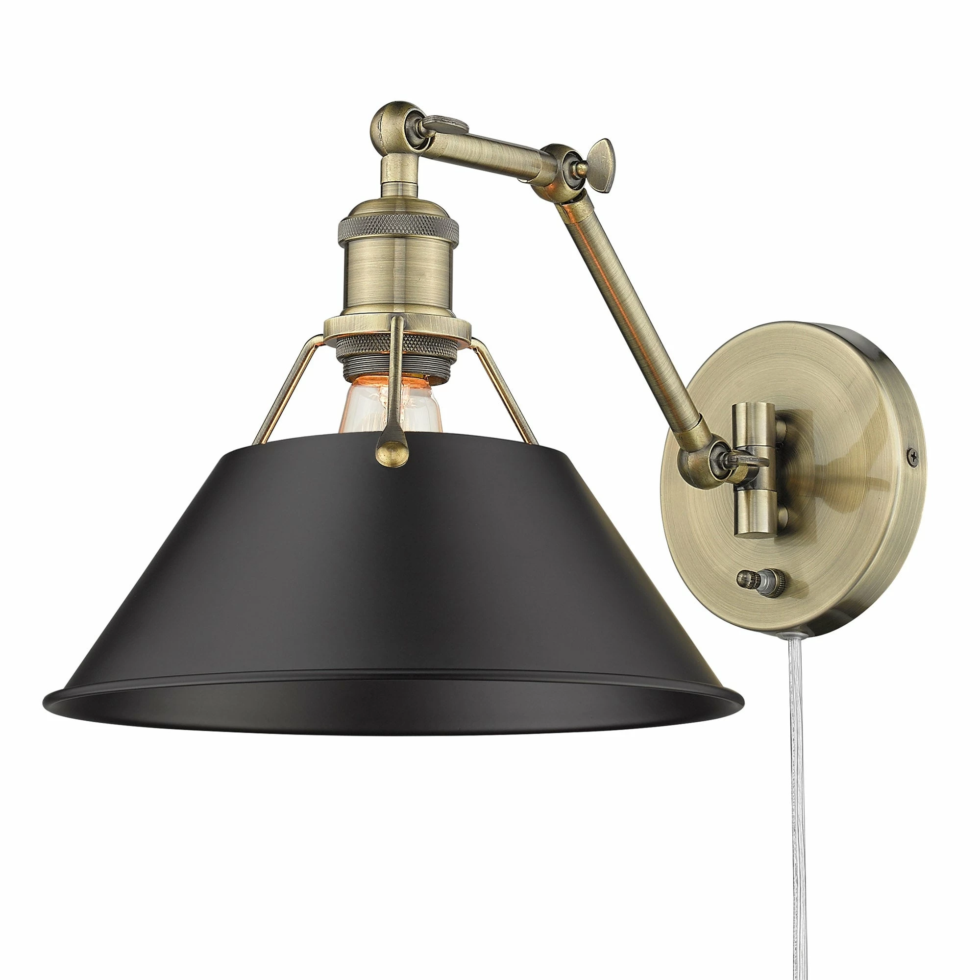 Brand new π₯ Golden Lighting Orwell AB 1 Light Articulating Wall Sconce Matte Black & Chrome π 3 Brand new π₯ Golden Lighting Orwell AB 1 Light Articulating Wall Sconce Matte Black & Chrome π