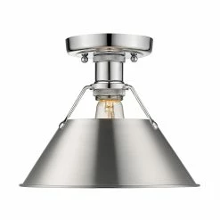 Hot Sale 🔥 Golden Lighting Orwell CH Flush Mount In Chrome With Chrome Shade Chrome With Chrome Shades 🔥 -Golden Lighting Sales Orwell CH Flush Mount in Chrome with Chrome Shade 19dd86e8 d0d8 4773 bae4 cba26599b294