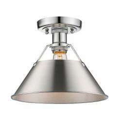 Hot Sale 🔥 Golden Lighting Orwell CH Flush Mount In Chrome With Chrome Shade Chrome With Chrome Shades 🔥 -Golden Lighting Sales Orwell CH Flush Mount in Chrome with Chrome Shade 2e1c3368 b54d 4492 b96d 4f897129a3a3