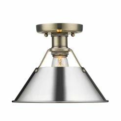 Hot Sale 🔥 Golden Lighting Orwell CH Flush Mount In Chrome With Chrome Shade Chrome With Chrome Shades 🔥 -Golden Lighting Sales Orwell CH Flush Mount in Chrome with Chrome Shade 64a9f1a2 7766 4a74 8d47 cbc1edc118e7