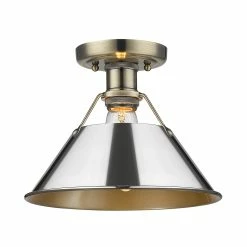 Hot Sale 🔥 Golden Lighting Orwell CH Flush Mount In Chrome With Chrome Shade Chrome With Chrome Shades 🔥 -Golden Lighting Sales Orwell CH Flush Mount in Chrome with Chrome Shade e6c2260c 1798 4bd0 9e61 f73bdee750f6