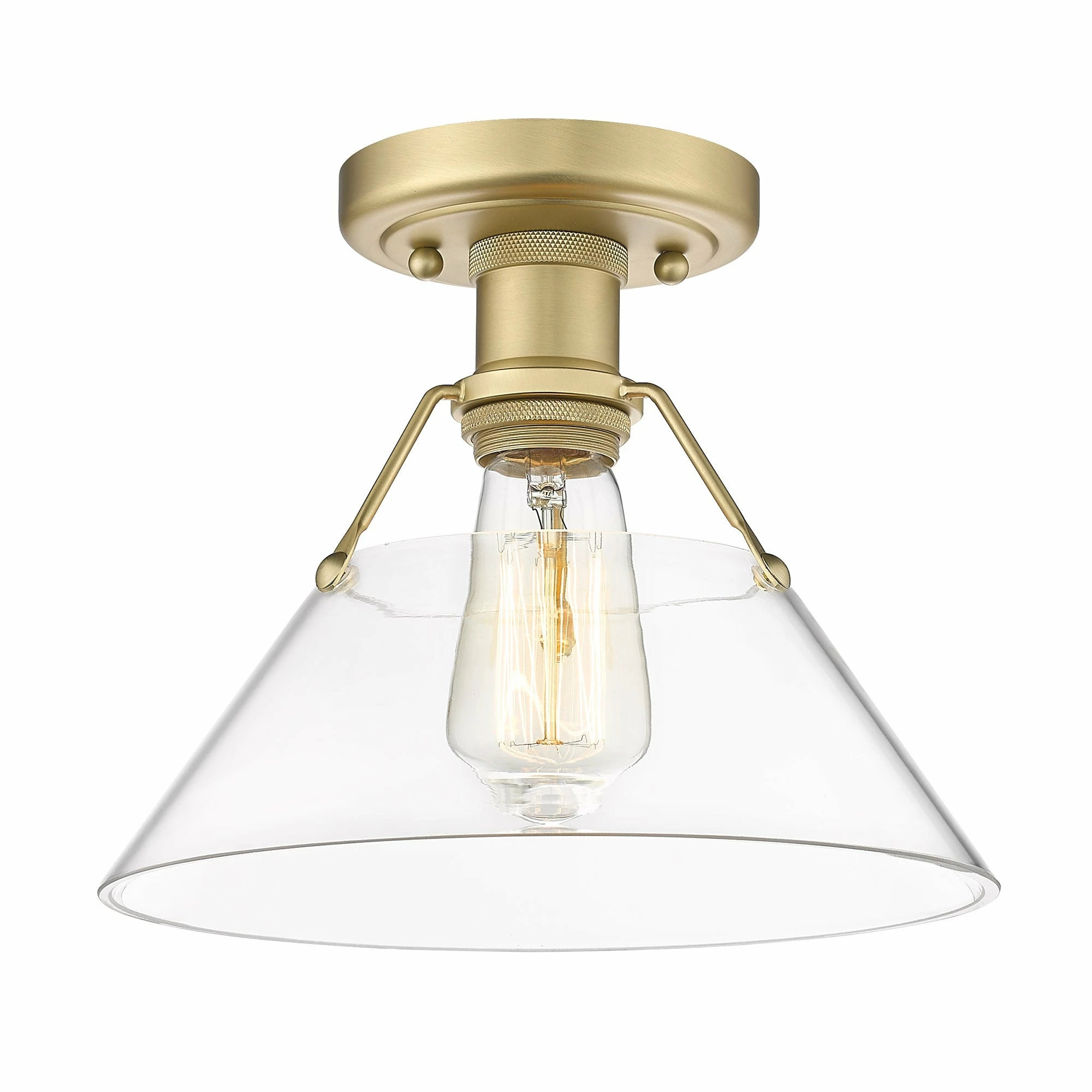 Discount π Golden Lighting Orwell Flushmount Brushed Champagne Bronze With Clear Glass π 3 Discount π Golden Lighting Orwell Flushmount Brushed Champagne Bronze With Clear Glass π