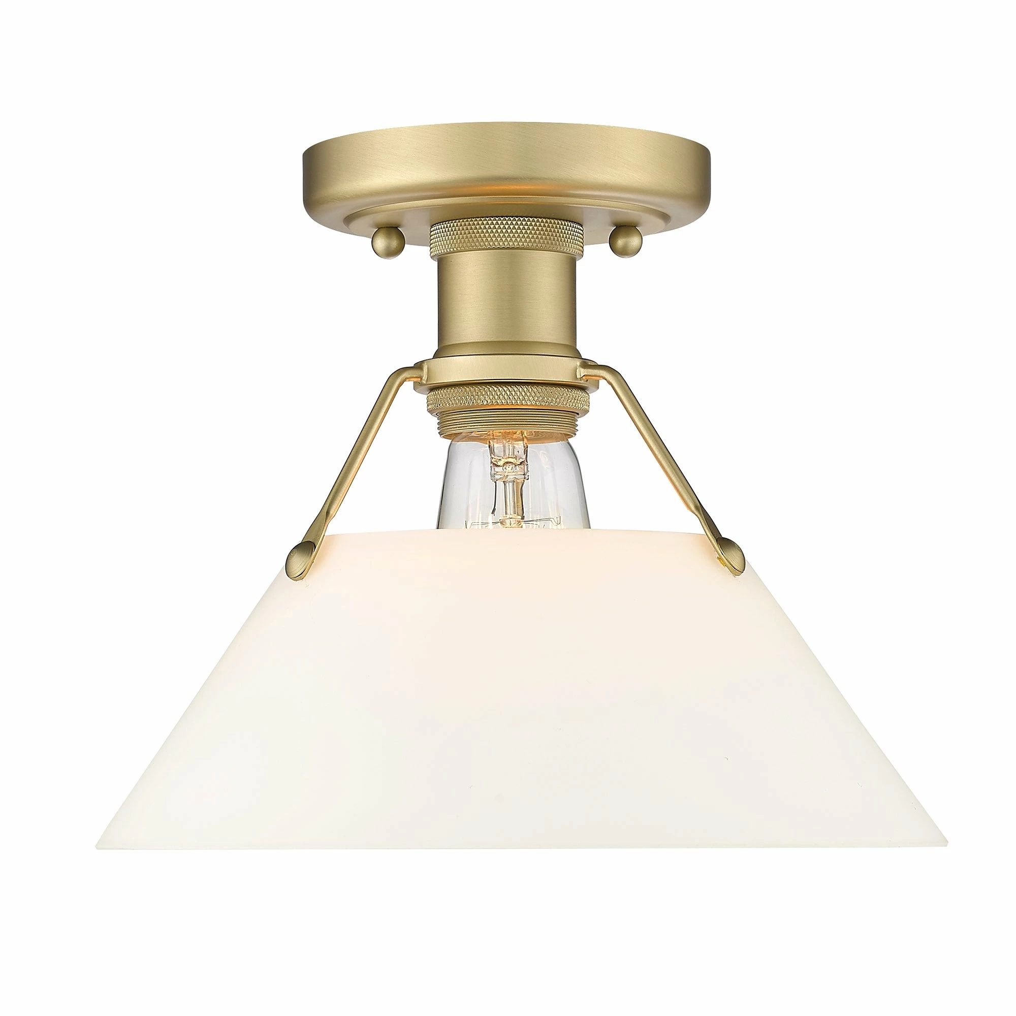 Discount π Golden Lighting Orwell Flushmount Brushed Champagne Bronze With Clear Glass π 8 Discount π Golden Lighting Orwell Flushmount Brushed Champagne Bronze With Clear Glass π - Image 6