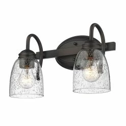 New 🧨 Golden Lighting Parrish 2 Light Bath Vanity - Rubbed Bronze 🎁 -Golden Lighting Sales Parrish 2 Light Bath Vanity 2