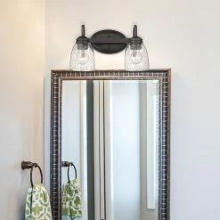 New 🧨 Golden Lighting Parrish 2 Light Bath Vanity - Rubbed Bronze 🎁 -Golden Lighting Sales Parrish 2 Light Bath Vanity 4