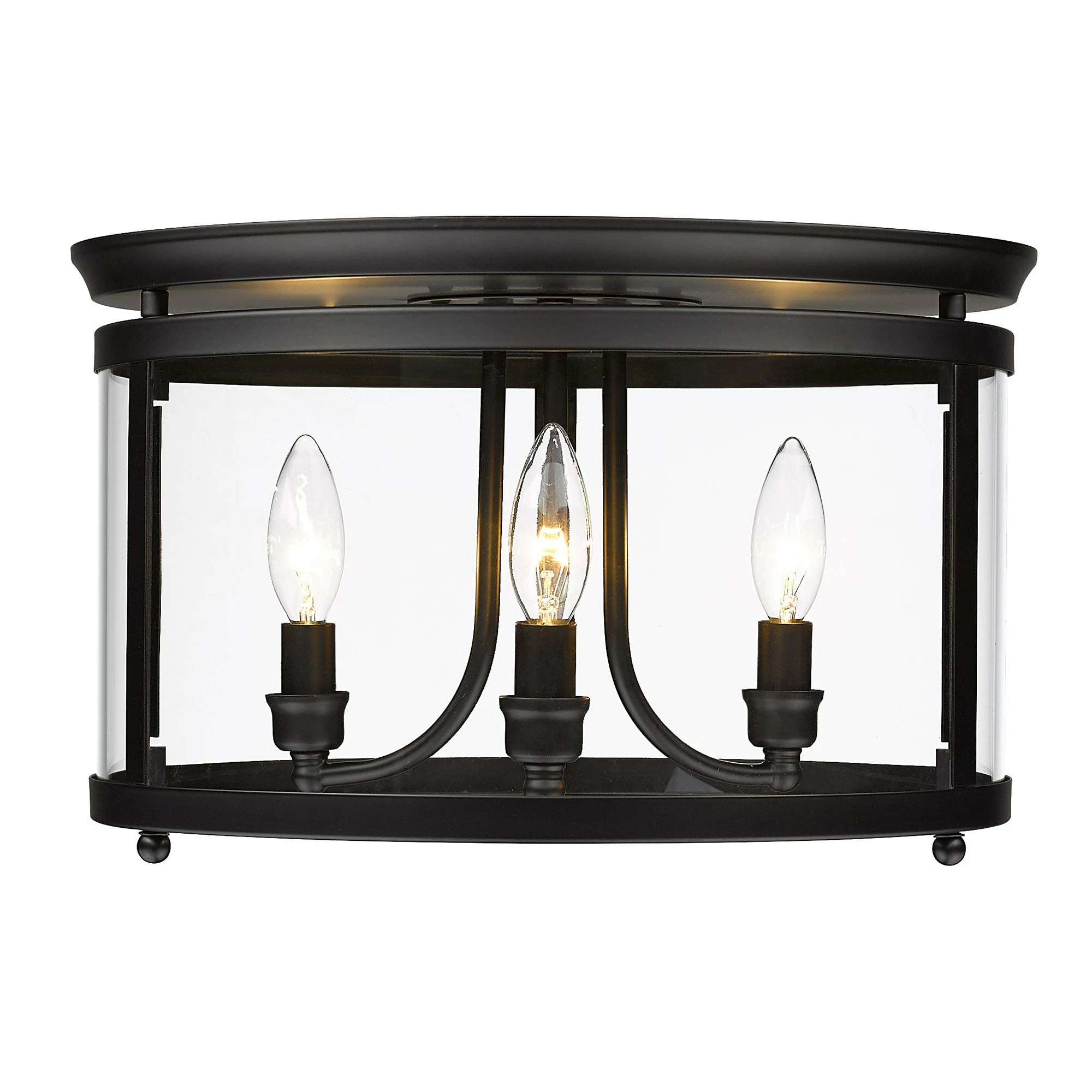 New βοΈ Golden Lighting Payton Flush Mount Matte Black With Clear Glass π 4 New βοΈ Golden Lighting Payton Flush Mount Matte Black With Clear Glass π - Image 2