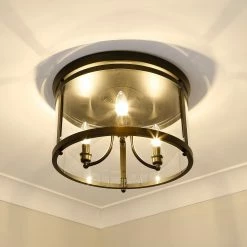 New βοΈ Golden Lighting Payton Flush Mount Matte Black With Clear Glass π 10 New βοΈ Golden Lighting Payton Flush Mount Matte Black With Clear Glass π -Golden Lighting Sales Payton Flush Mount 2