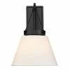Best reviews of ✔️ Golden Lighting Penn 1 Light Wall Sconce - Matte Black With Modern White Shade - Matte Black With Modern White Shade 😉