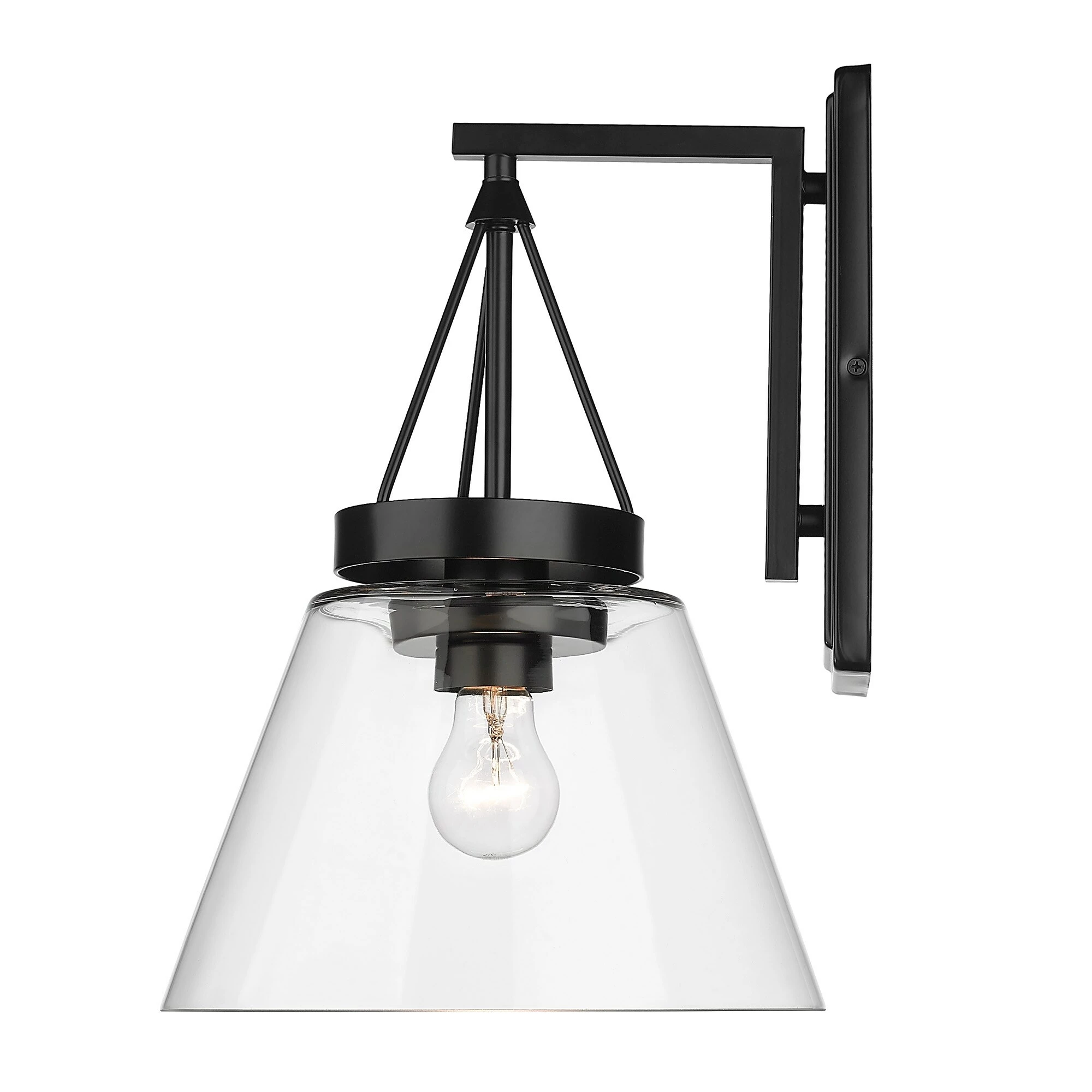 Coupon π Golden Lighting Penn 1 Light Wall Sconce - Matte Black π - Image 3