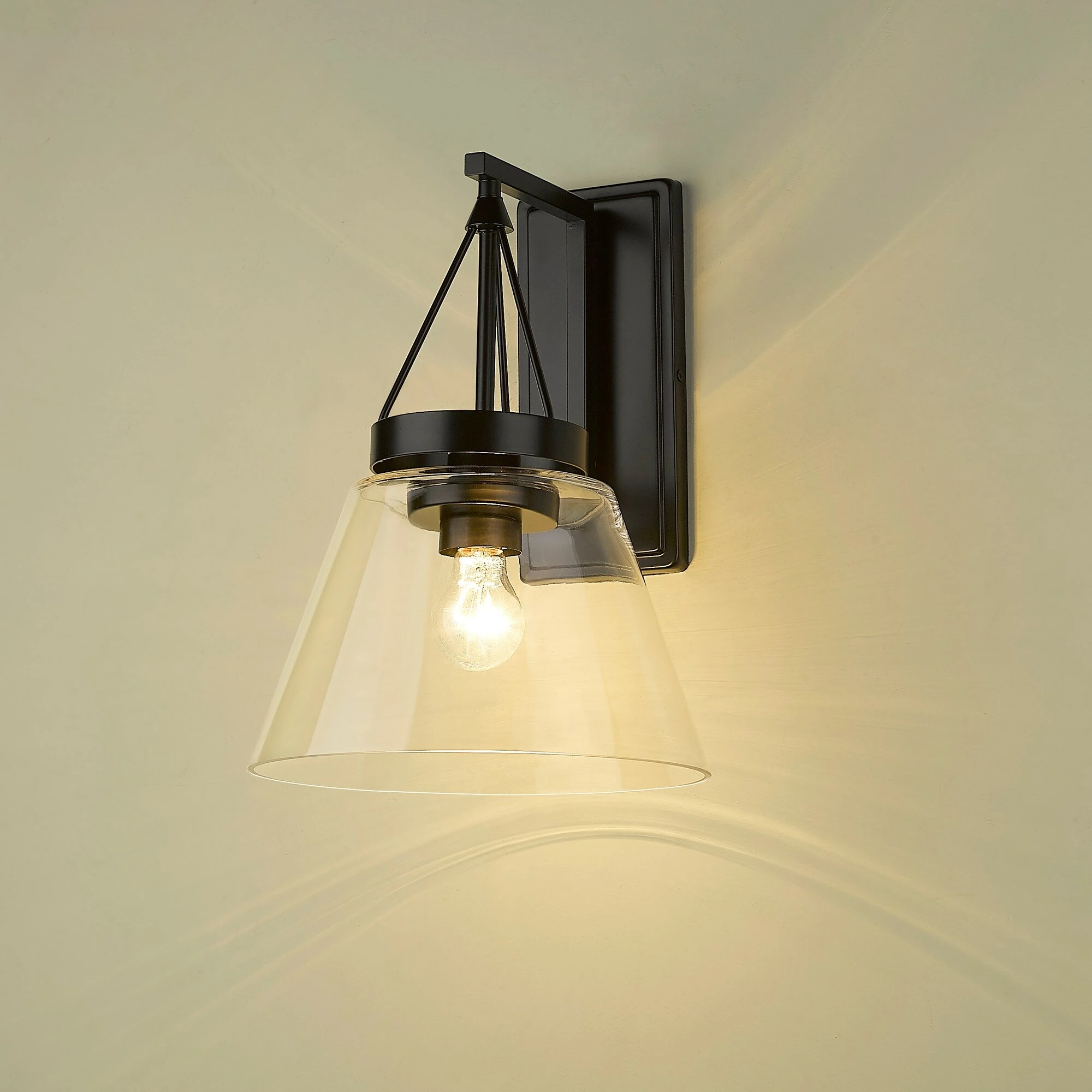 Coupon π Golden Lighting Penn 1 Light Wall Sconce - Matte Black π - Image 4