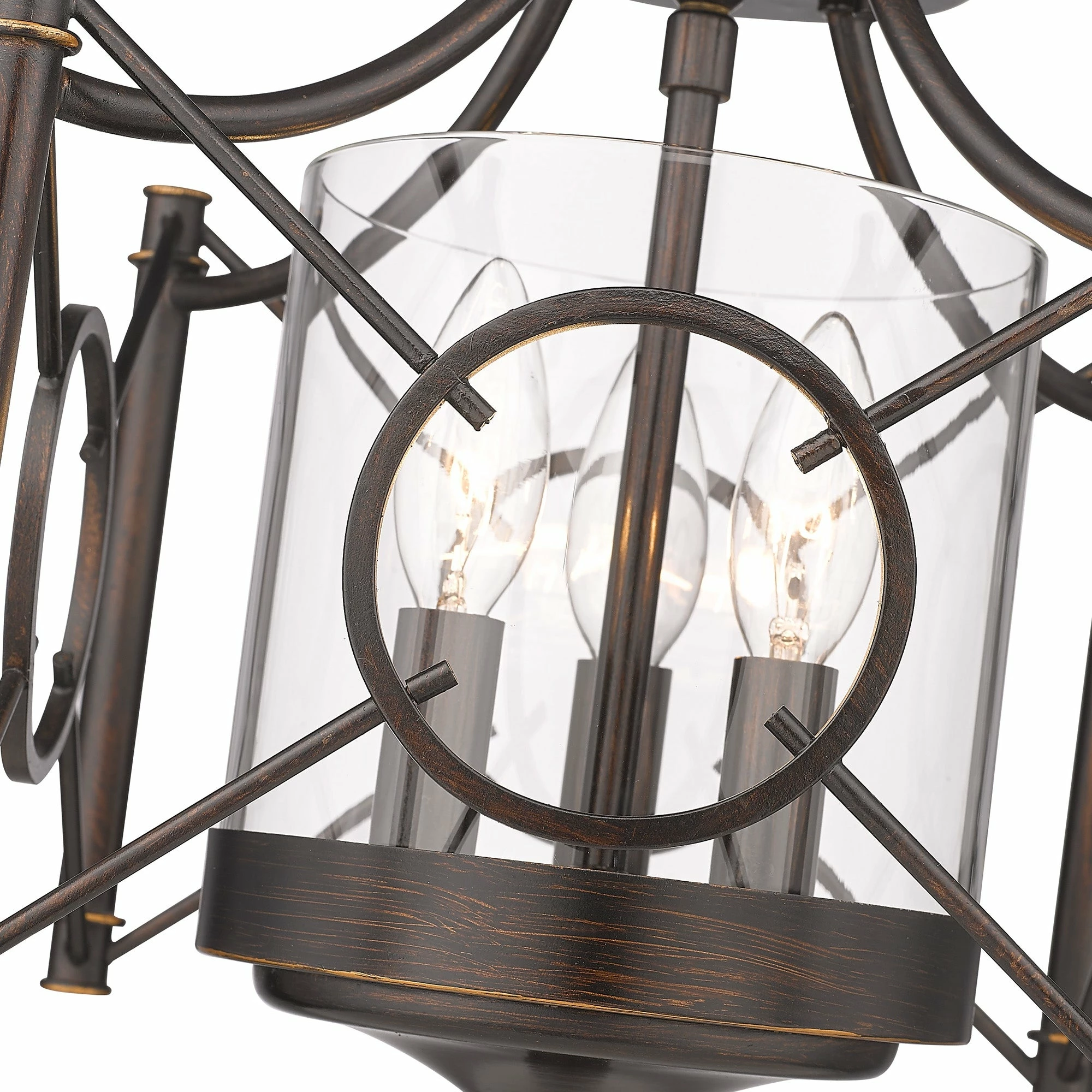 Best Sale 𧨠Golden Lighting Quincy Semi-Flush π - Image 3