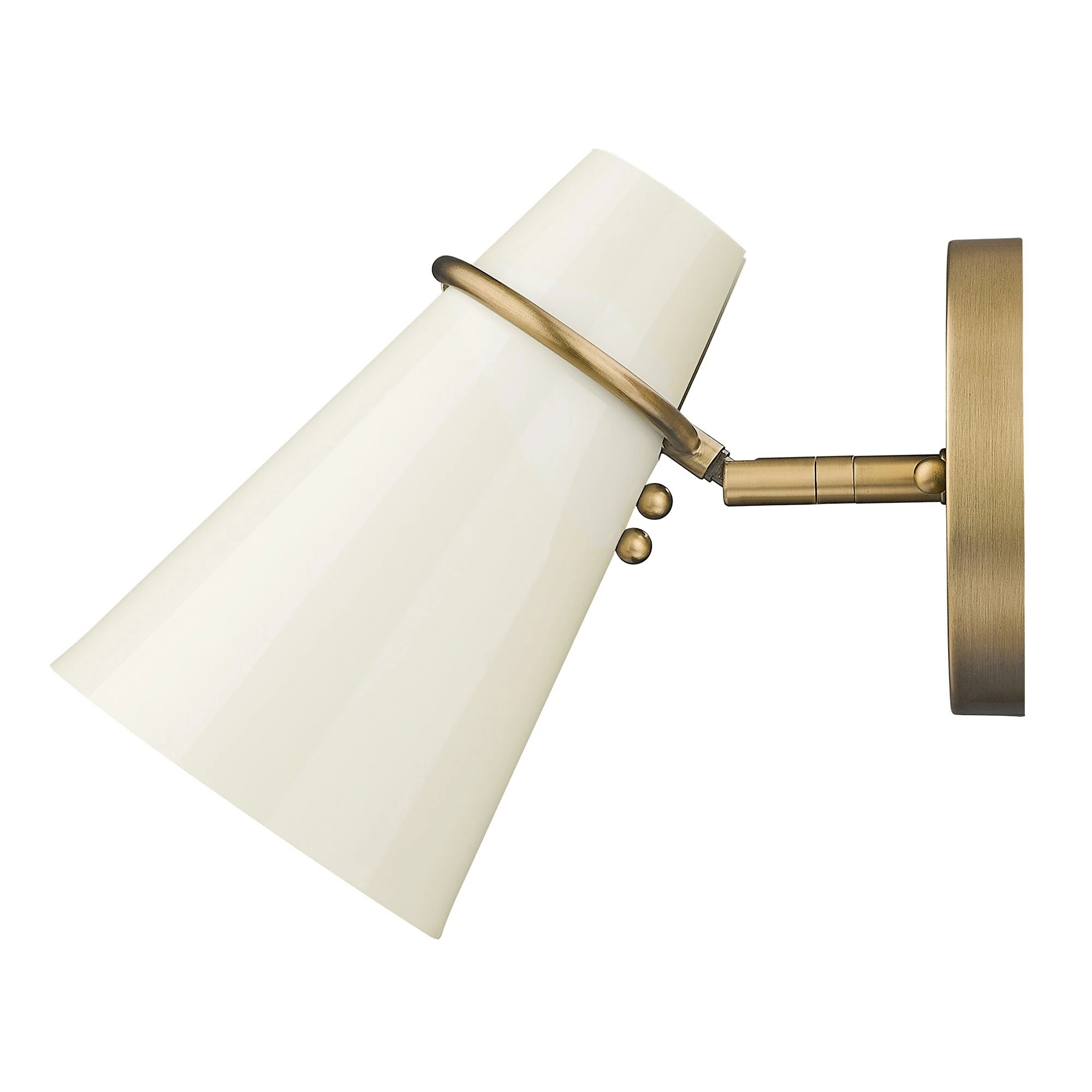 Deals β Golden Lighting Reeva 1 Light Wall Sconce Modern Brass With Glossy Ecru β - Image 8
