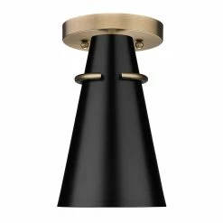 Hot Sale 🎉 Golden Lighting Reeva 1 Light Wall Sconce Modern Brass With Matte Black 🎉
