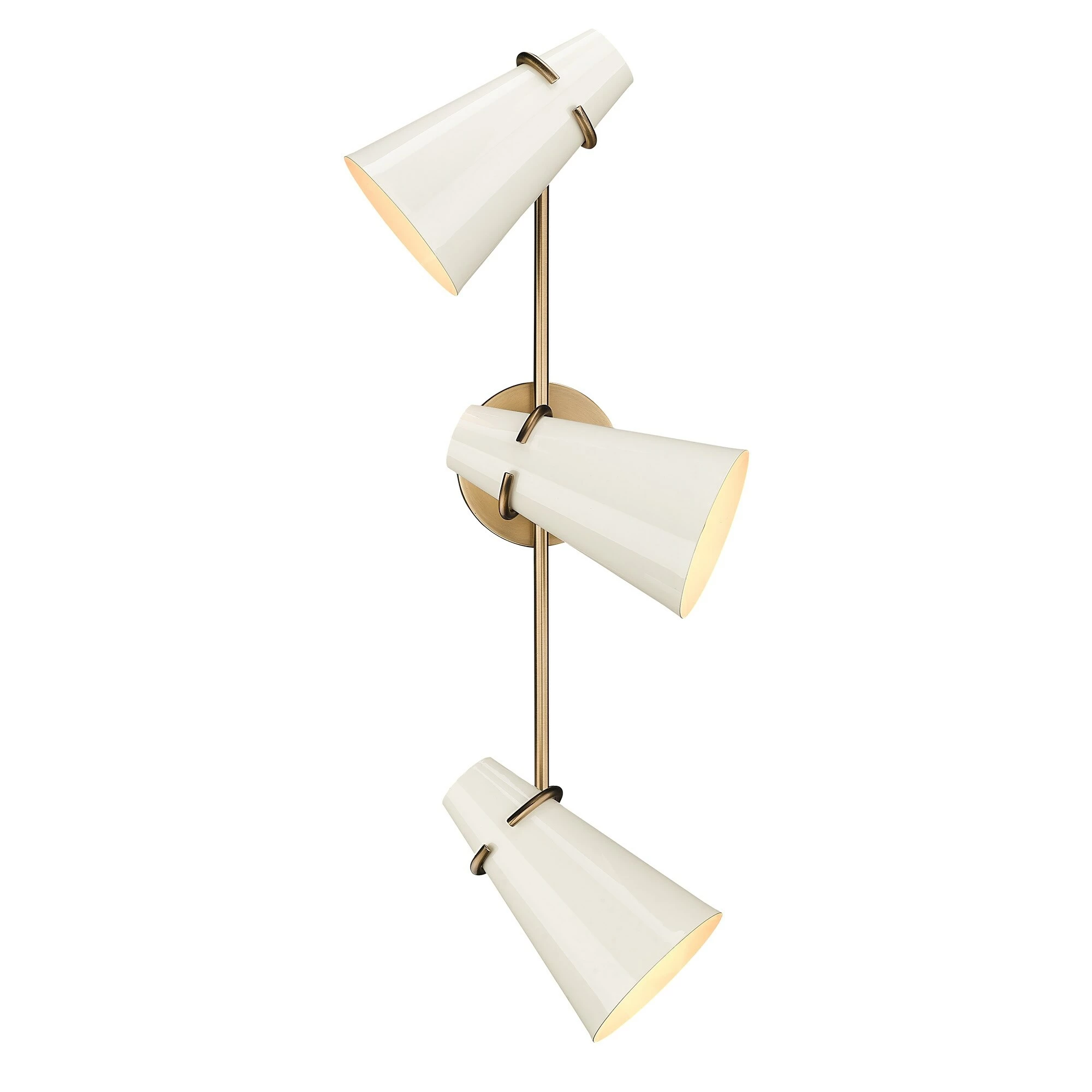 Coupon π Golden Lighting Reeva 3 Light Bath Vanity Modern Brass With Glossy Ecru π 10 Coupon π Golden Lighting Reeva 3 Light Bath Vanity Modern Brass With Glossy Ecru π - Image 8