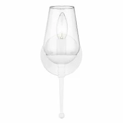 Coupon 🛒 Golden Lighting Regent 1 Light Wall Sconce - Textured White Plaster With Clear Glass - Textured White Plaster With Clear Glass ✨