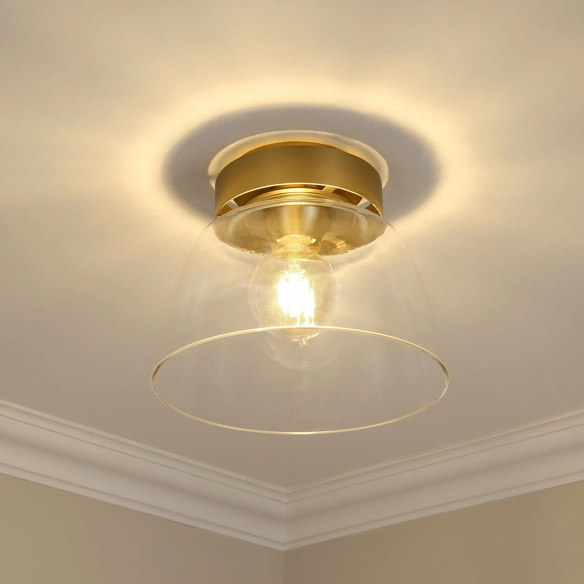 Wholesale β€οΈ Golden Lighting Remy Flush Mount - 10" Brushed Champagne Bronze 𧨠6 Wholesale β€οΈ Golden Lighting Remy Flush Mount - 10" Brushed Champagne Bronze 𧨠- Image 4