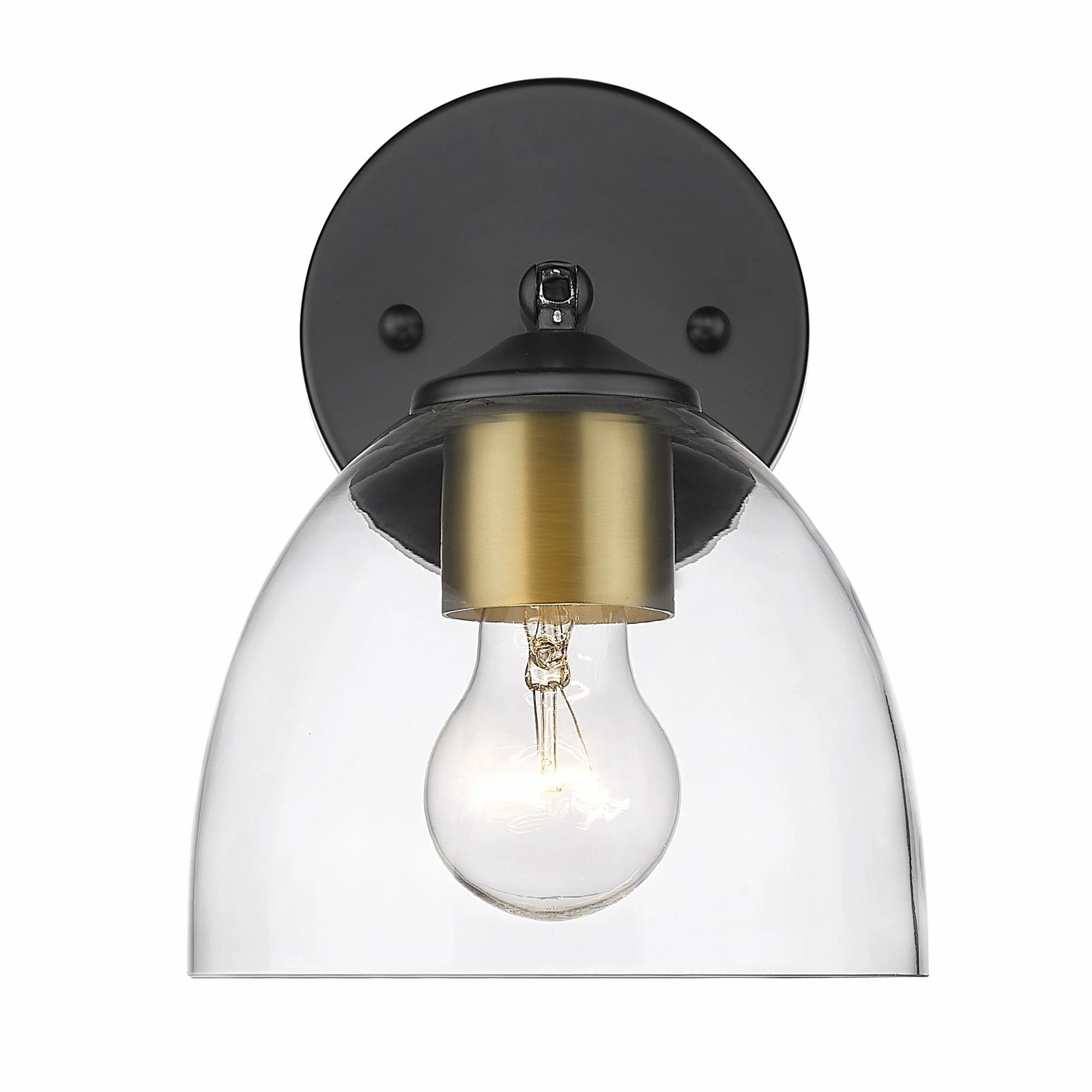 Budget β€οΈ Golden Lighting Roxie 1 Light Wall Sconce - Matte Black With Clear Glass π― 4 Budget β€οΈ Golden Lighting Roxie 1 Light Wall Sconce - Matte Black With Clear Glass π― - Image 2