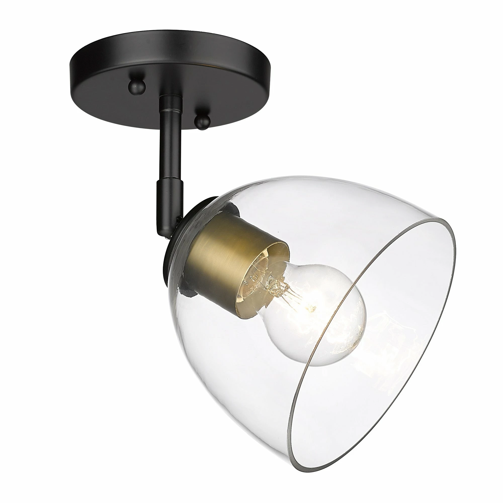 Budget β€οΈ Golden Lighting Roxie 1 Light Wall Sconce - Matte Black With Clear Glass π― 6 Budget β€οΈ Golden Lighting Roxie 1 Light Wall Sconce - Matte Black With Clear Glass π― - Image 4
