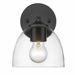 Budget β€οΈ Golden Lighting Roxie 1 Light Wall Sconce - Matte Black With Clear Glass π― 17 Budget β€οΈ Golden Lighting Roxie 1 Light Wall Sconce - Matte Black With Clear Glass π― -Golden Lighting Sales Roxie 1 Light Wall Sconce 6