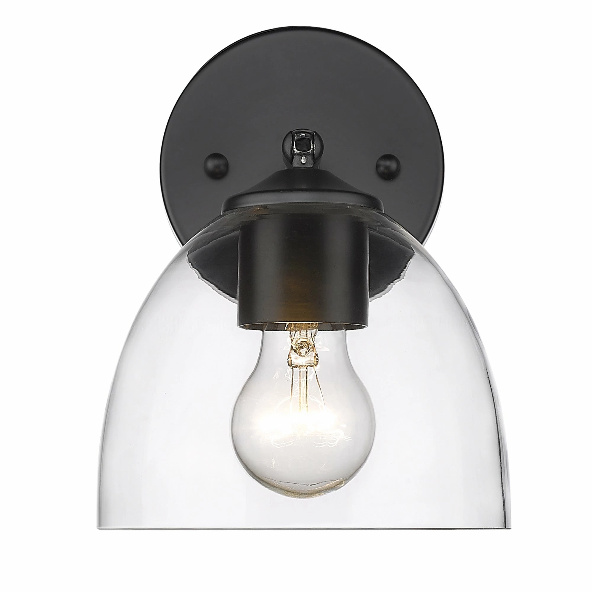 Budget β€οΈ Golden Lighting Roxie 1 Light Wall Sconce - Matte Black With Clear Glass π― 9 Budget β€οΈ Golden Lighting Roxie 1 Light Wall Sconce - Matte Black With Clear Glass π― - Image 7