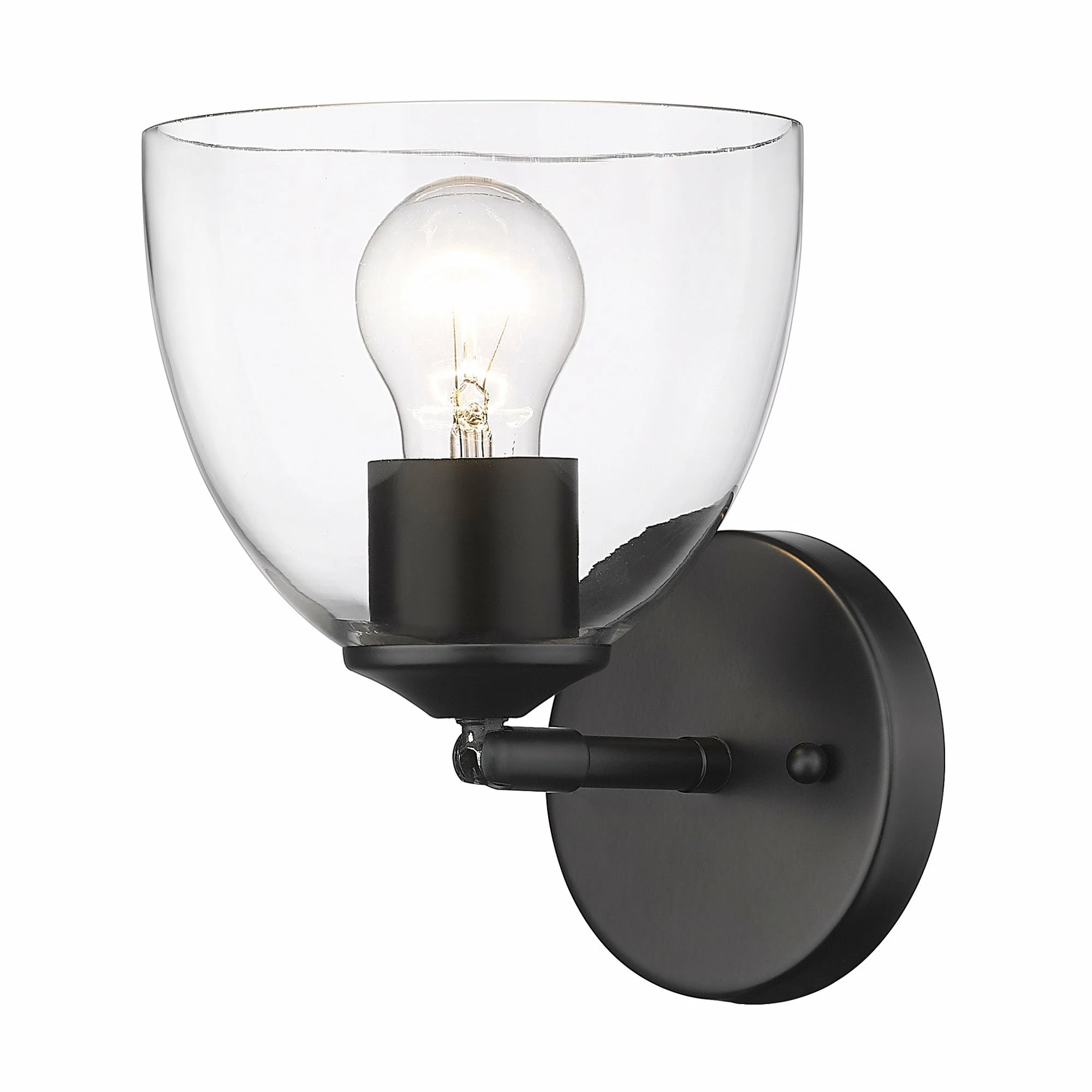 Budget β€οΈ Golden Lighting Roxie 1 Light Wall Sconce - Matte Black With Clear Glass π― 10 Budget β€οΈ Golden Lighting Roxie 1 Light Wall Sconce - Matte Black With Clear Glass π― - Image 8
