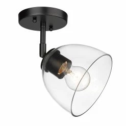 Budget β€οΈ Golden Lighting Roxie 1 Light Wall Sconce - Matte Black With Clear Glass π― 19 Budget β€οΈ Golden Lighting Roxie 1 Light Wall Sconce - Matte Black With Clear Glass π― -Golden Lighting Sales Roxie 1 Light Wall Sconce 8