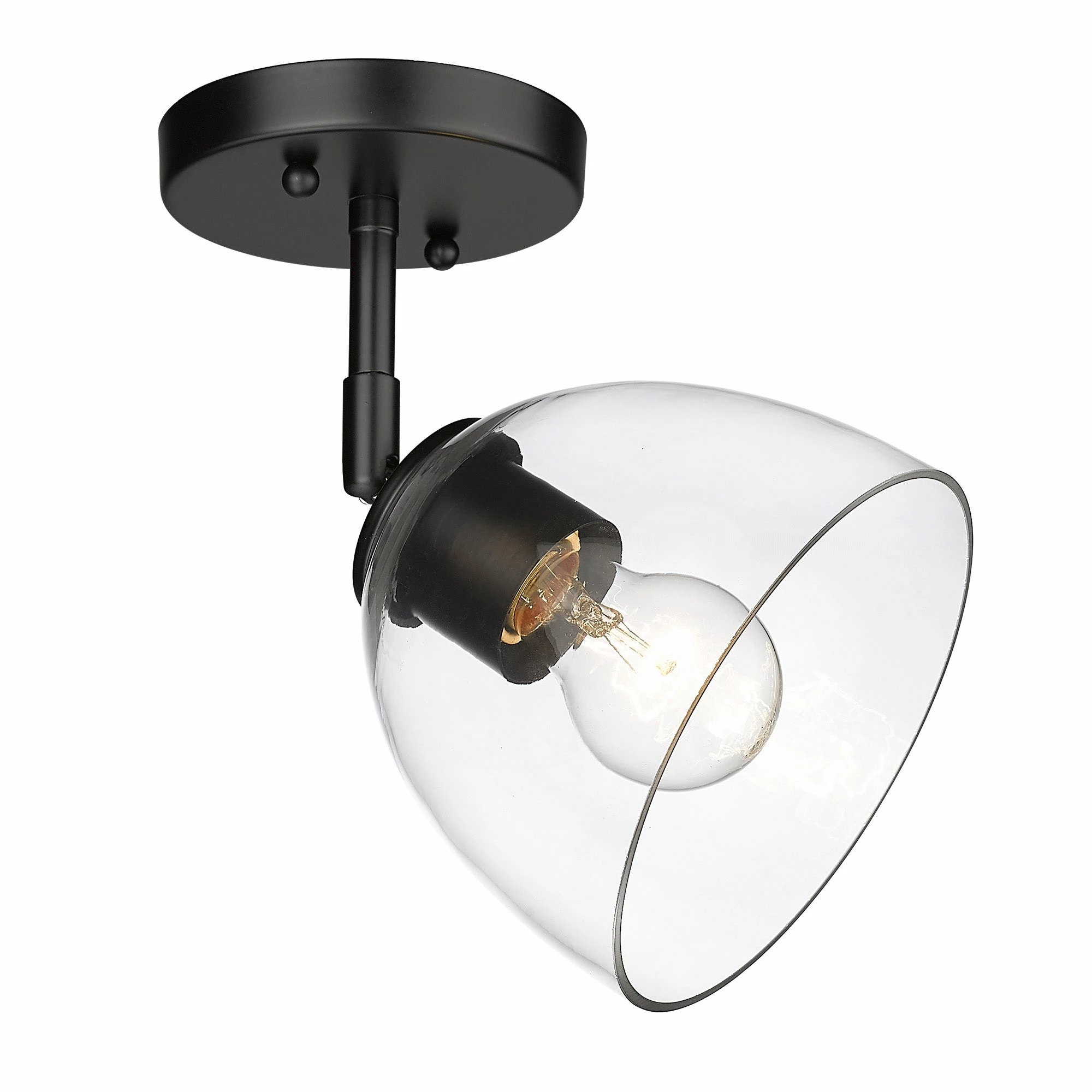 Budget β€οΈ Golden Lighting Roxie 1 Light Wall Sconce - Matte Black With Clear Glass π― 11 Budget β€οΈ Golden Lighting Roxie 1 Light Wall Sconce - Matte Black With Clear Glass π― - Image 9