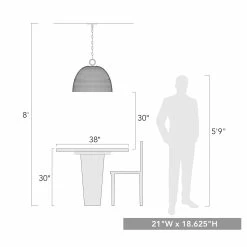 Flash Sale 👍 Golden Lighting Rue 5 Light Pendant - 24x18.625" 🤩