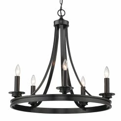 Cheapest 🥰 Golden Lighting Saldano 5 Light Chandelier 😀 -Golden Lighting Sales Saldano 5 Light Chandelier 3