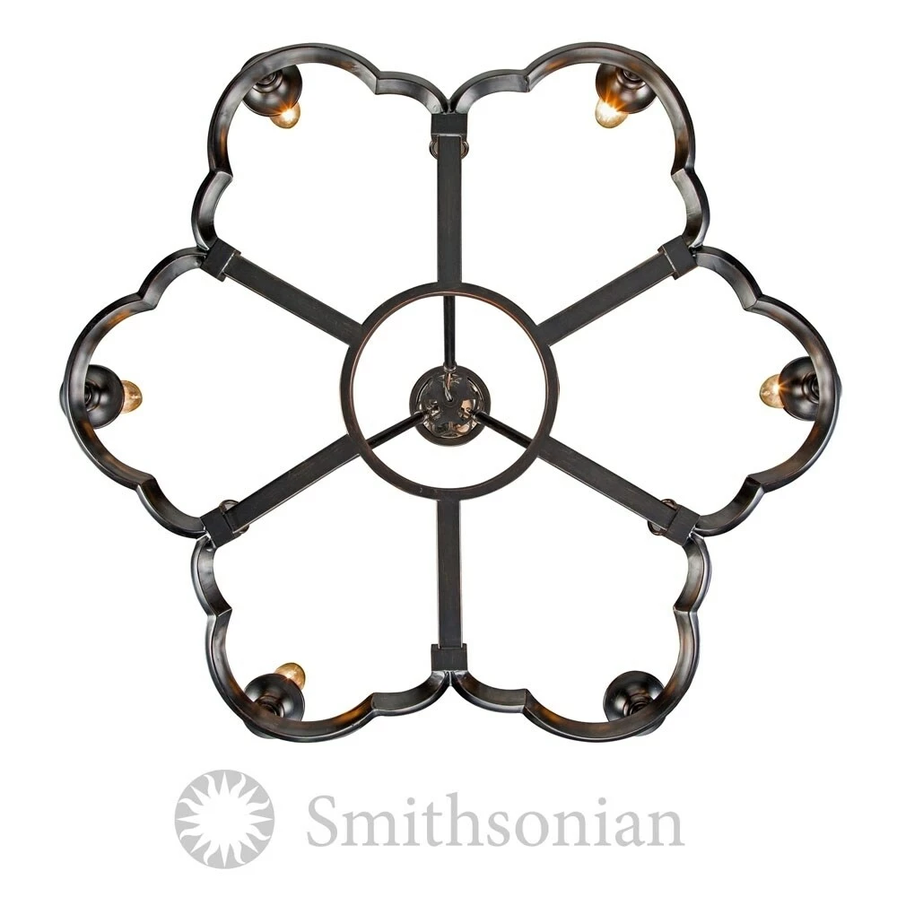 Deals ๐ Golden Lighting Saxon Aged Bronze 6-Light Chandelier ๐ - Image 4