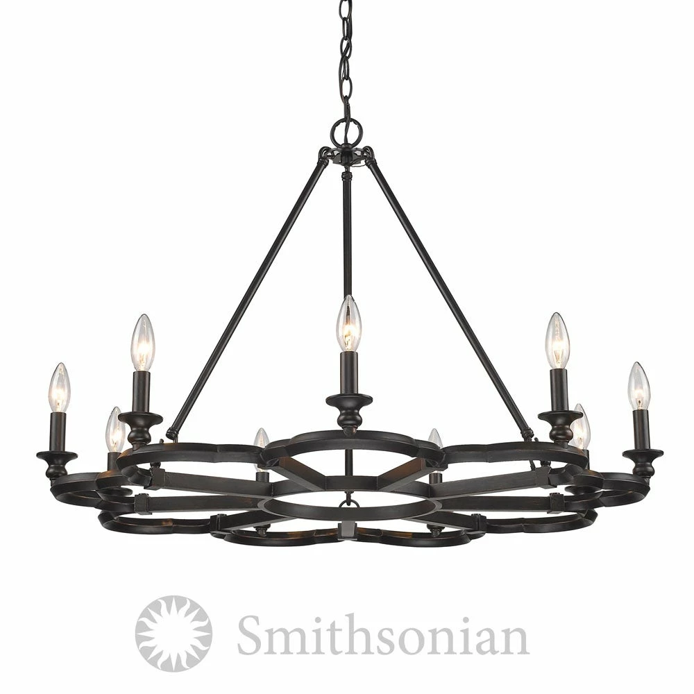 Top 10 π Golden Lighting Saxon Aged Bronze 9-Light Chandelier π 6 Top 10 π Golden Lighting Saxon Aged Bronze 9-Light Chandelier π - Image 4