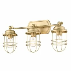 New 👏 Golden Lighting Seaport 3 Light Bath Vanity 🎉