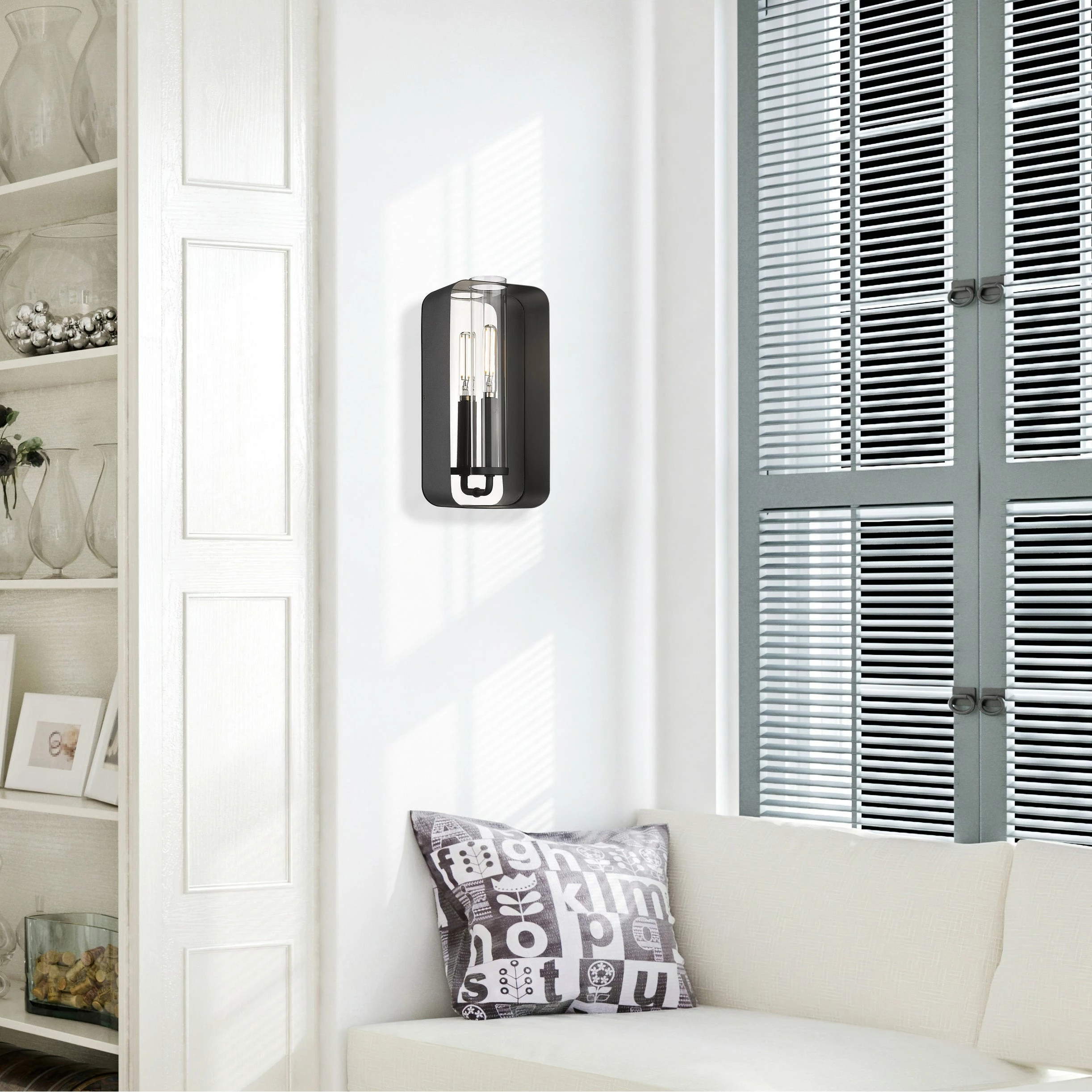 Best reviews of π Golden Lighting Skye 1 Light Wall Sconce - Natural Black - Natural Black π - Image 5