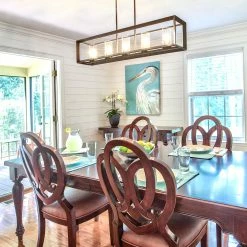 New π Golden Lighting Smyth Gunmetal Bronze 5 Light Linear Pendant With Clear Glass - 8.5" L X 41" W X 8.75" H β 8 New π Golden Lighting Smyth Gunmetal Bronze 5 Light Linear Pendant With Clear Glass - 8.5" L X 41" W X 8.75" H β -Golden Lighting Sales Smyth Gunmetal Bronze 5 Light Linear Pendant With Clear Glass 2
