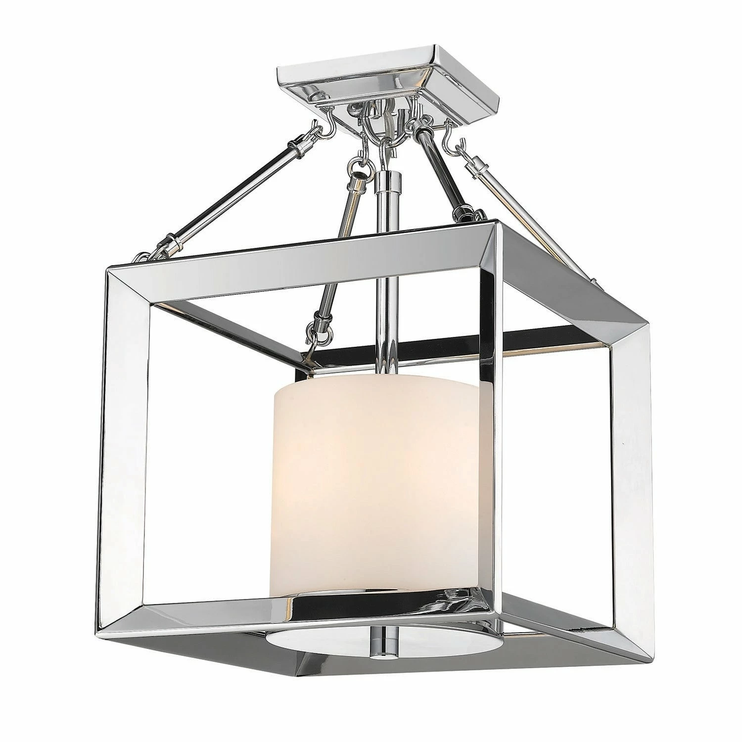 Flash Sale ✨ Golden Lighting Smyth Mini Chandelier (White Gold & Clear Glass) Chrome With Clear Shade ⌛ 8 Flash Sale ✨ Golden Lighting Smyth Mini Chandelier (White Gold & Clear Glass) Chrome With Clear Shade ⌛ - Image 6