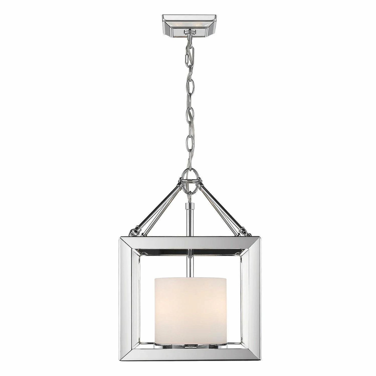 Flash Sale ✨ Golden Lighting Smyth Mini Chandelier (White Gold & Clear Glass) Chrome With Clear Shade ⌛ 7 Flash Sale ✨ Golden Lighting Smyth Mini Chandelier (White Gold & Clear Glass) Chrome With Clear Shade ⌛ - Image 5