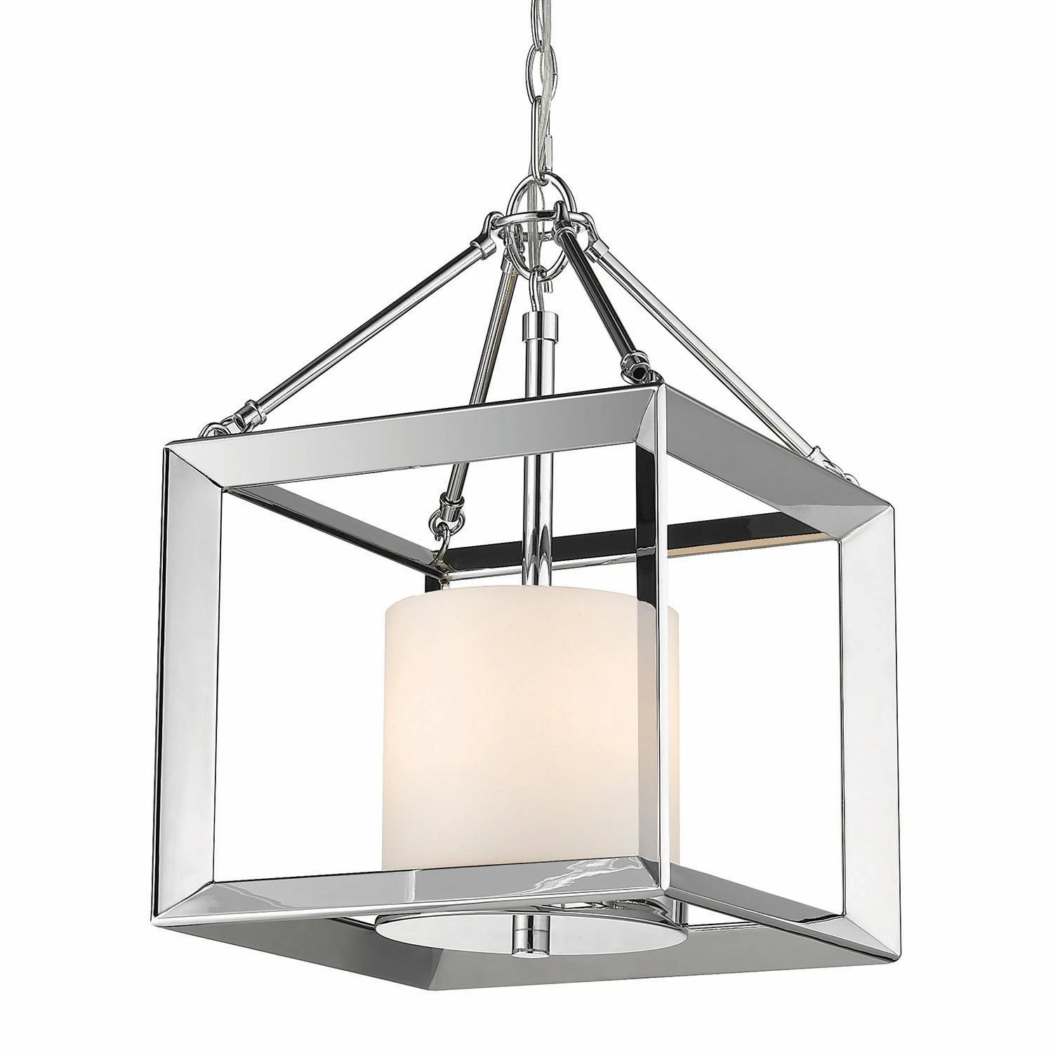 Flash Sale ✨ Golden Lighting Smyth Mini Chandelier (White Gold & Clear Glass) Chrome With Clear Shade ⌛ 6 Flash Sale ✨ Golden Lighting Smyth Mini Chandelier (White Gold & Clear Glass) Chrome With Clear Shade ⌛ - Image 4
