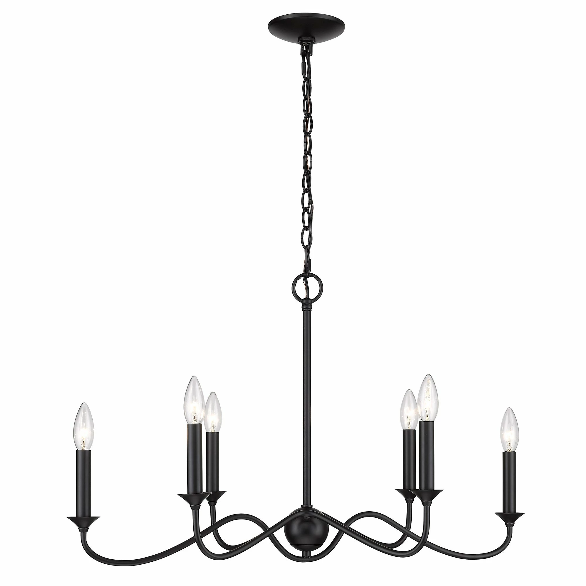Outlet π Golden Lighting Tierney Linear Pendant - Matte Black π - Image 2