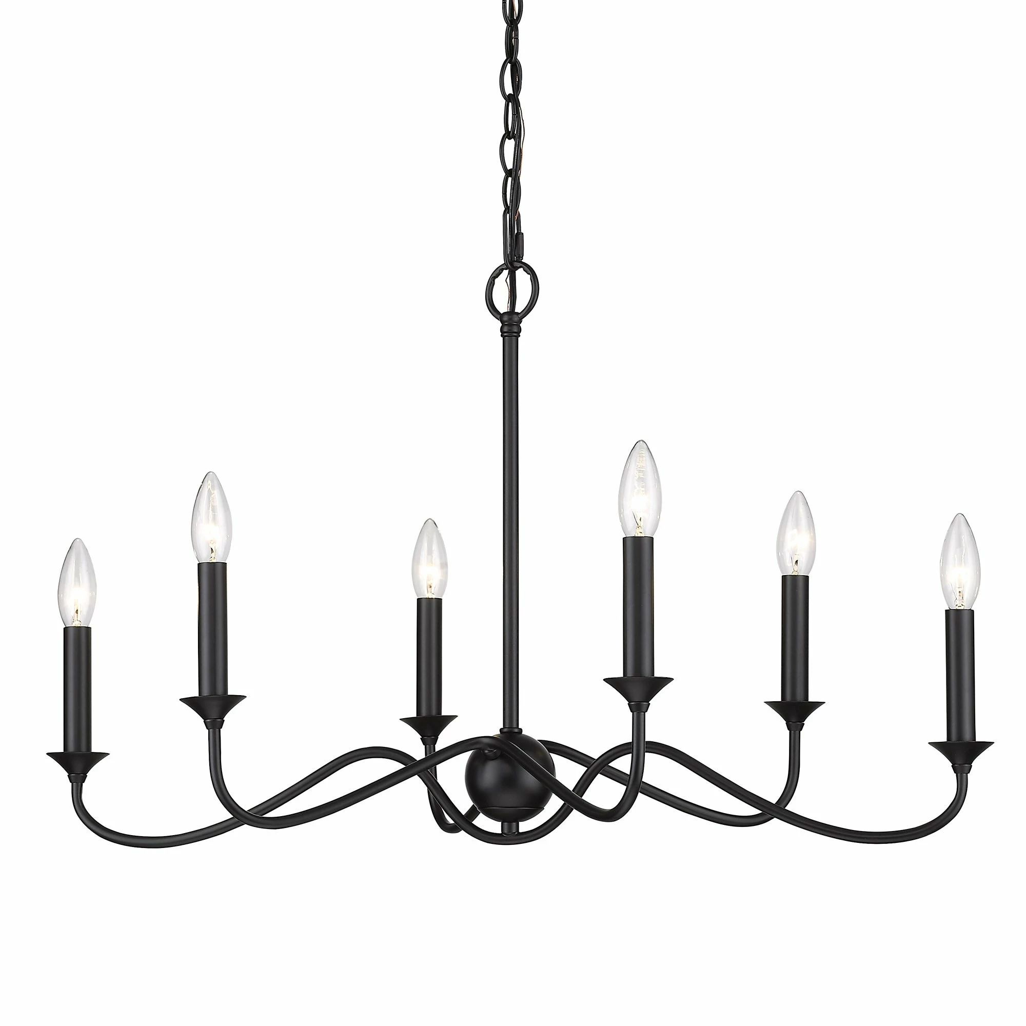 Outlet π Golden Lighting Tierney Linear Pendant - Matte Black π - Image 4