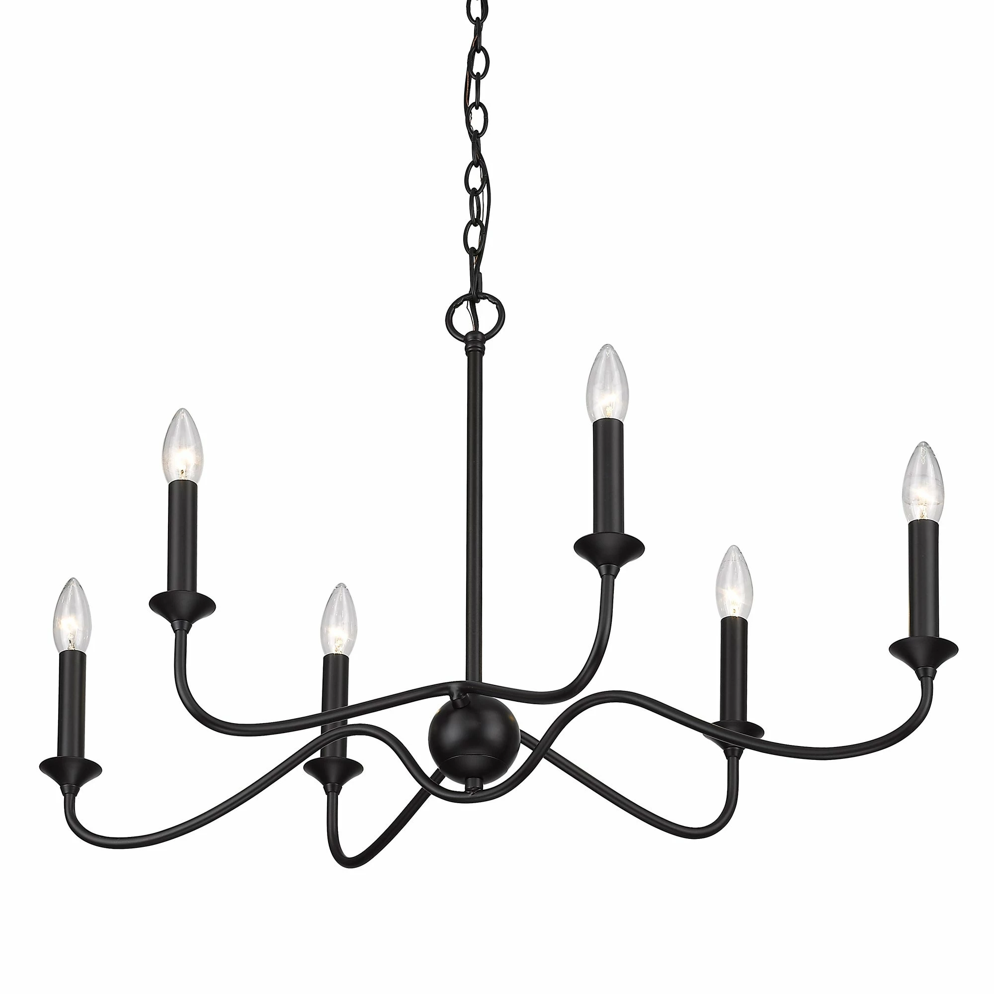 Outlet π Golden Lighting Tierney Linear Pendant - Matte Black π - Image 5