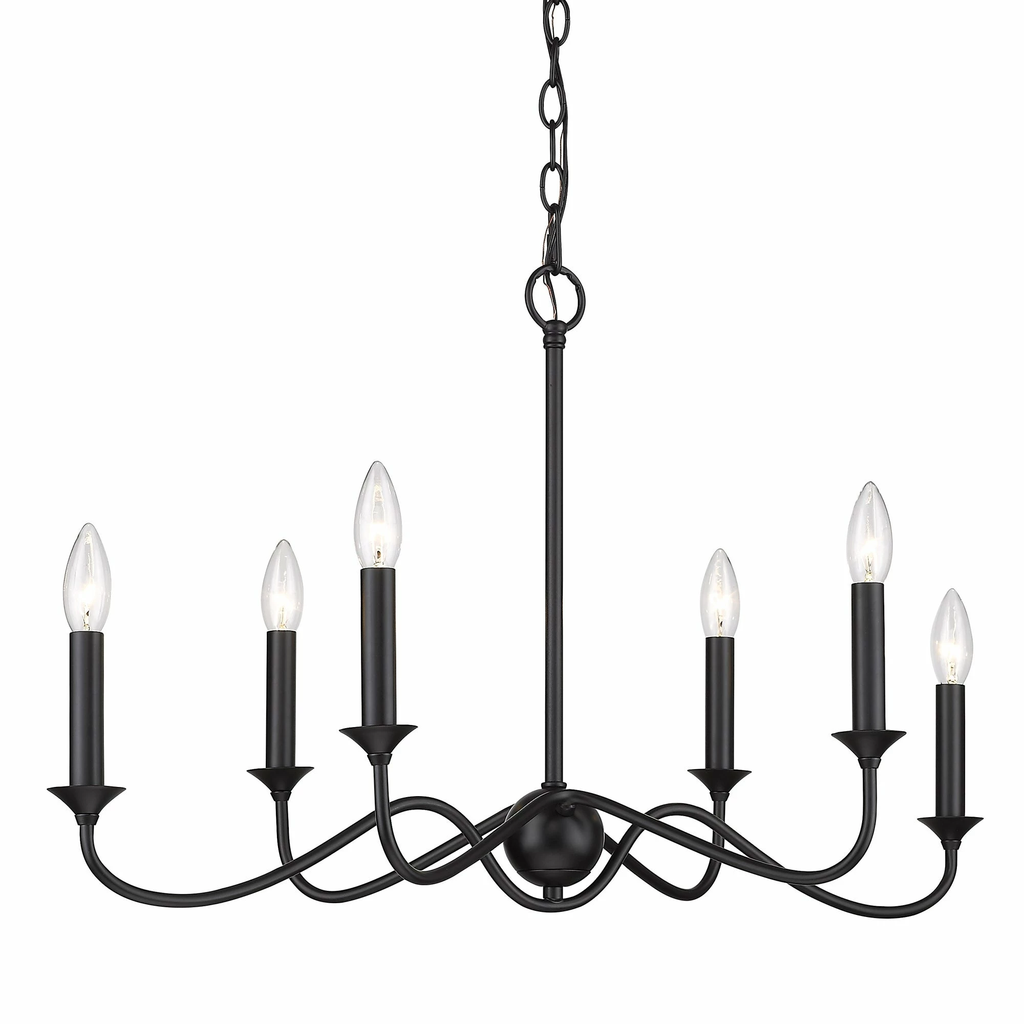 Outlet π Golden Lighting Tierney Linear Pendant - Matte Black π - Image 6