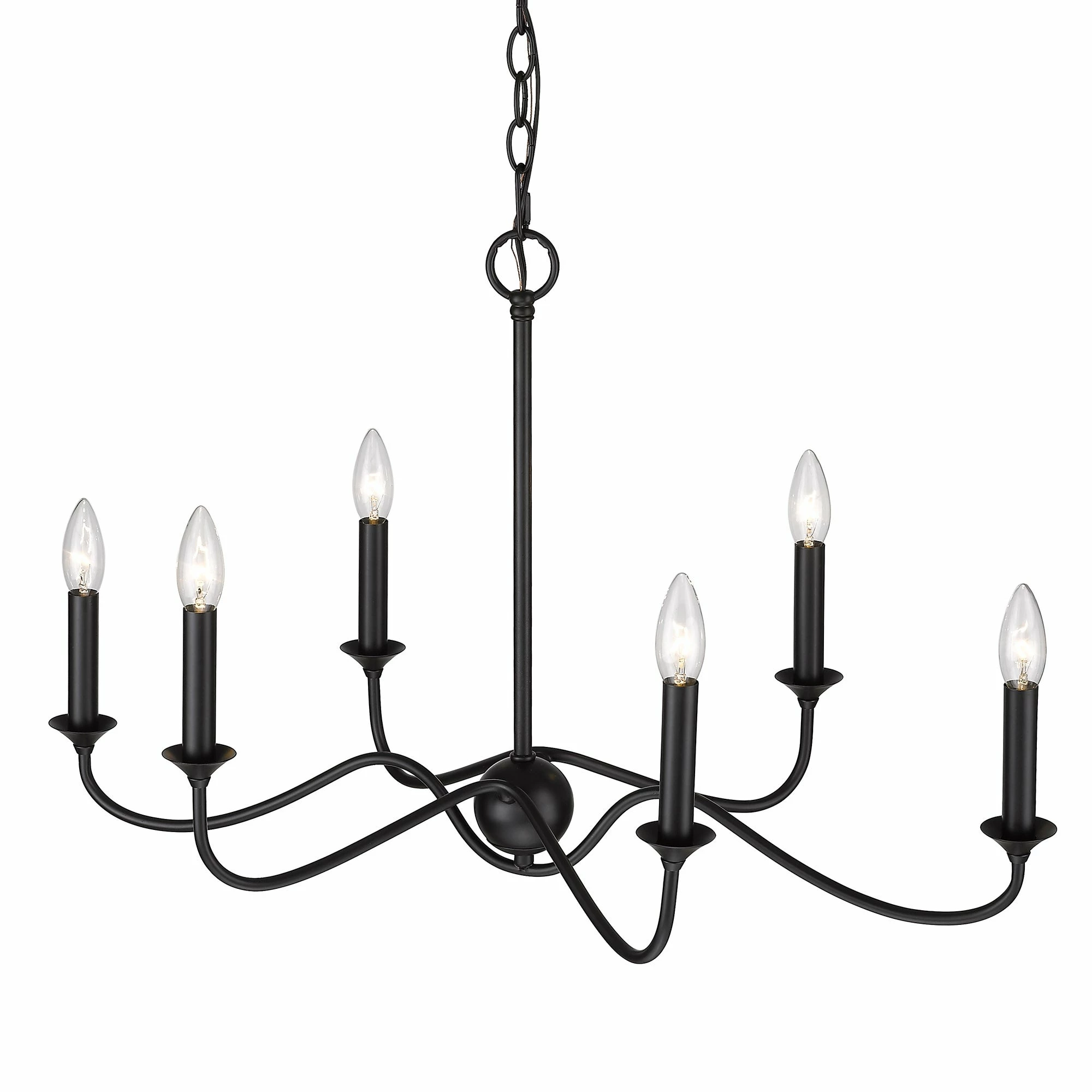 Outlet π Golden Lighting Tierney Linear Pendant - Matte Black π
