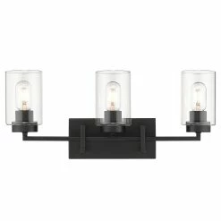 Buy 💯 Golden Lighting Tribeca 3-light Modern Geometric Bathroom Vanity Black With Pewter ⭐ -Golden Lighting Sales Tribeca 3 Light Bath Vanity 92b86cce de24 4820 aa3b b9faf0406144