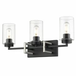 Buy 💯 Golden Lighting Tribeca 3-light Modern Geometric Bathroom Vanity Black With Pewter ⭐ -Golden Lighting Sales Tribeca 3 Light Bath Vanity 9ce04f80 8db5 4de8 b062 d5cb284d137e