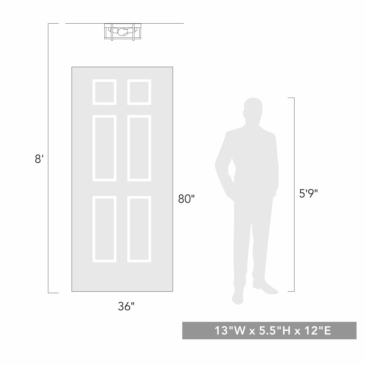 Brand new ๐ Golden Lighting Tribeca Flush Mount - Outdoor - Natural Black With Clear Glass ๐ - Image 4