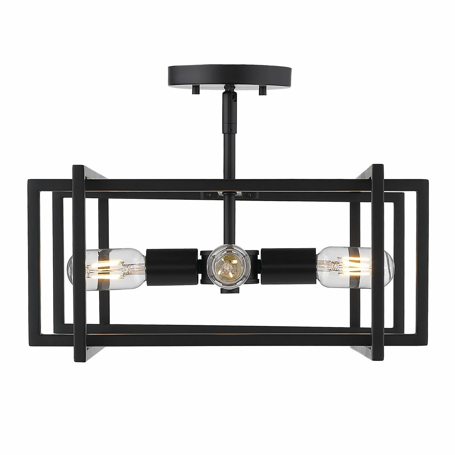 Best Sale π Golden Lighting Semi-flush Contemporary Tribeca Pewter With Pewter Accents π₯ 6 Best Sale π Golden Lighting Semi-flush Contemporary Tribeca Pewter With Pewter Accents π₯ - Image 4