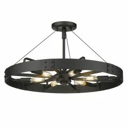 Best Sale β Golden Lighting Vaughn Medium Semi-Flush Natural Black With Aged Brass Accents π 17 Best Sale β Golden Lighting Vaughn Medium Semi-Flush Natural Black With Aged Brass Accents π -Golden Lighting Sales Vaughn Medium Semi Flush 5